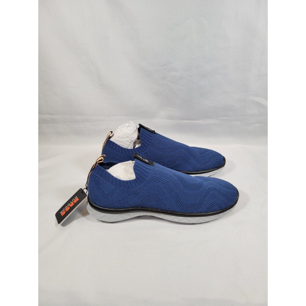 Bass Womens 9.5 Outdoor Hex Knit Pull On Shoes Blue Athletic Breathable Stretch